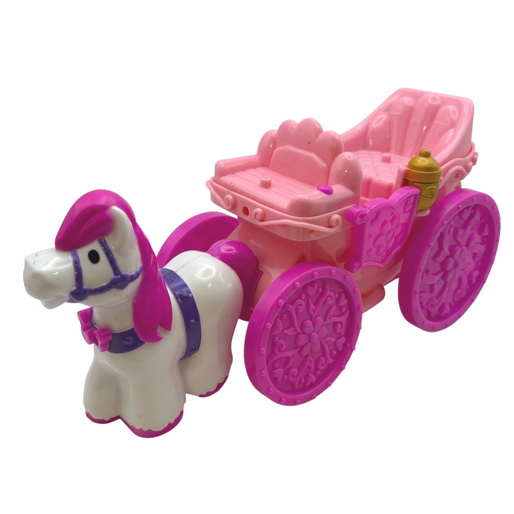 Fisher-Price Little People Disney Princess Royal Carriage Coach Pink Horse Only